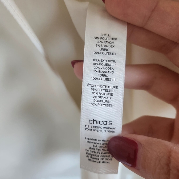 Chico’s Womens Cream Boyfriend Duster Jacket Blazer Size 1 Petite (US M/8) - Picture 6 of 11